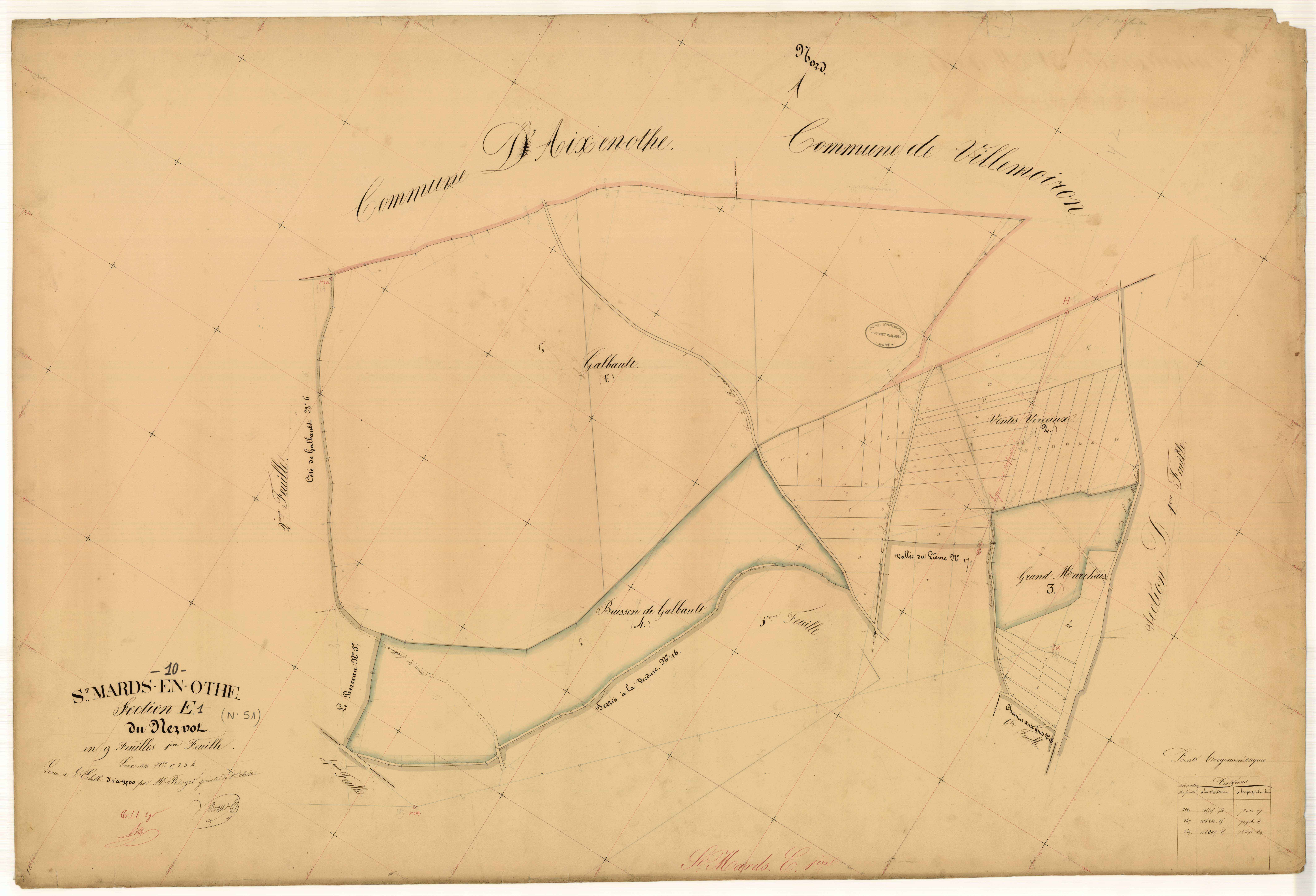 Saint-Mards-en-Othe, section E dite du Mervol, feuille n° 1