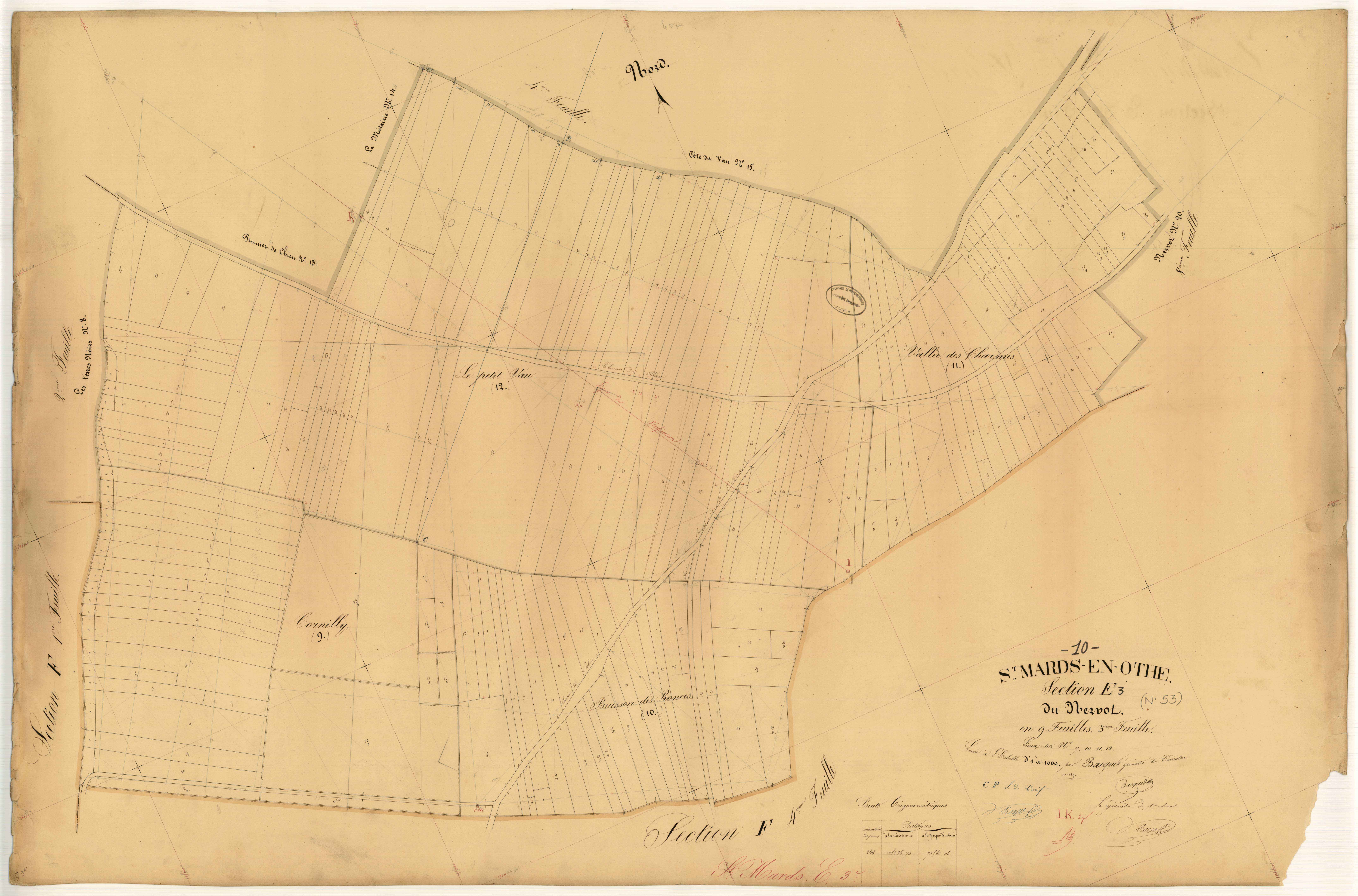 Saint-Mards-en-Othe, section E dite du Mervol, feuille n° 3