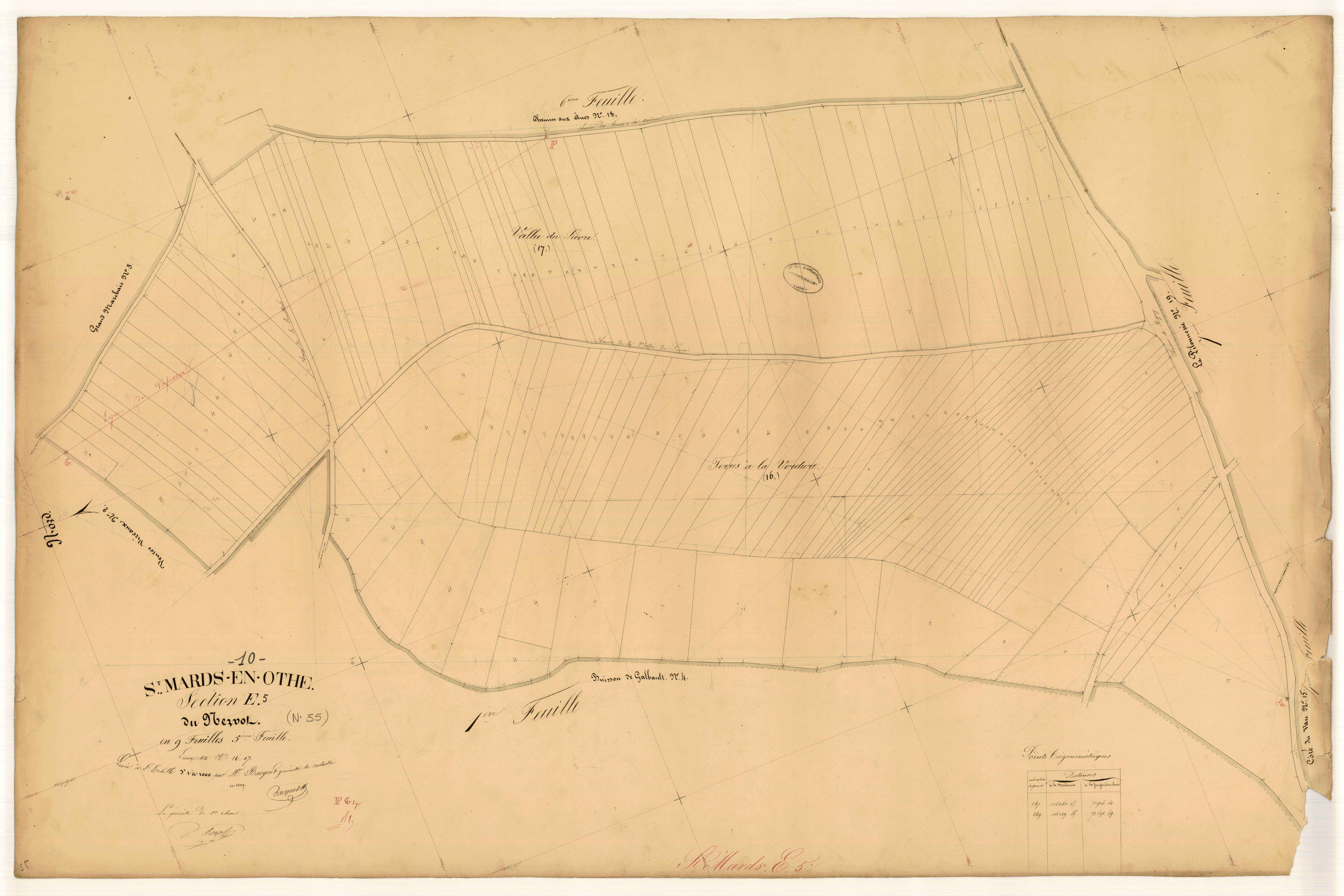 Saint-Mards-en-Othe, section E dite du Mervol, feuille n° 5