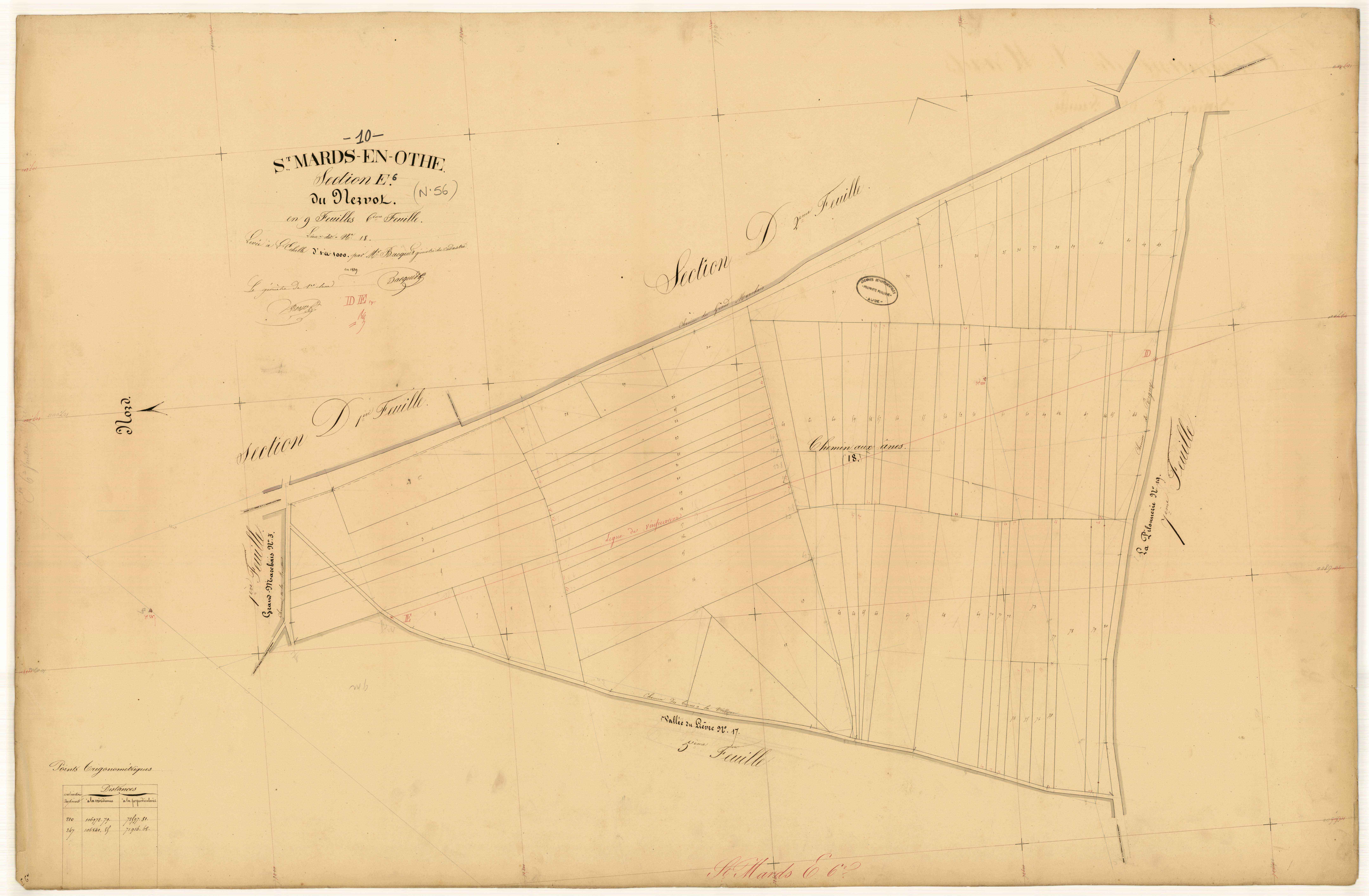 Saint-Mards-en-Othe, section E dite du Mervol, feuille n° 6