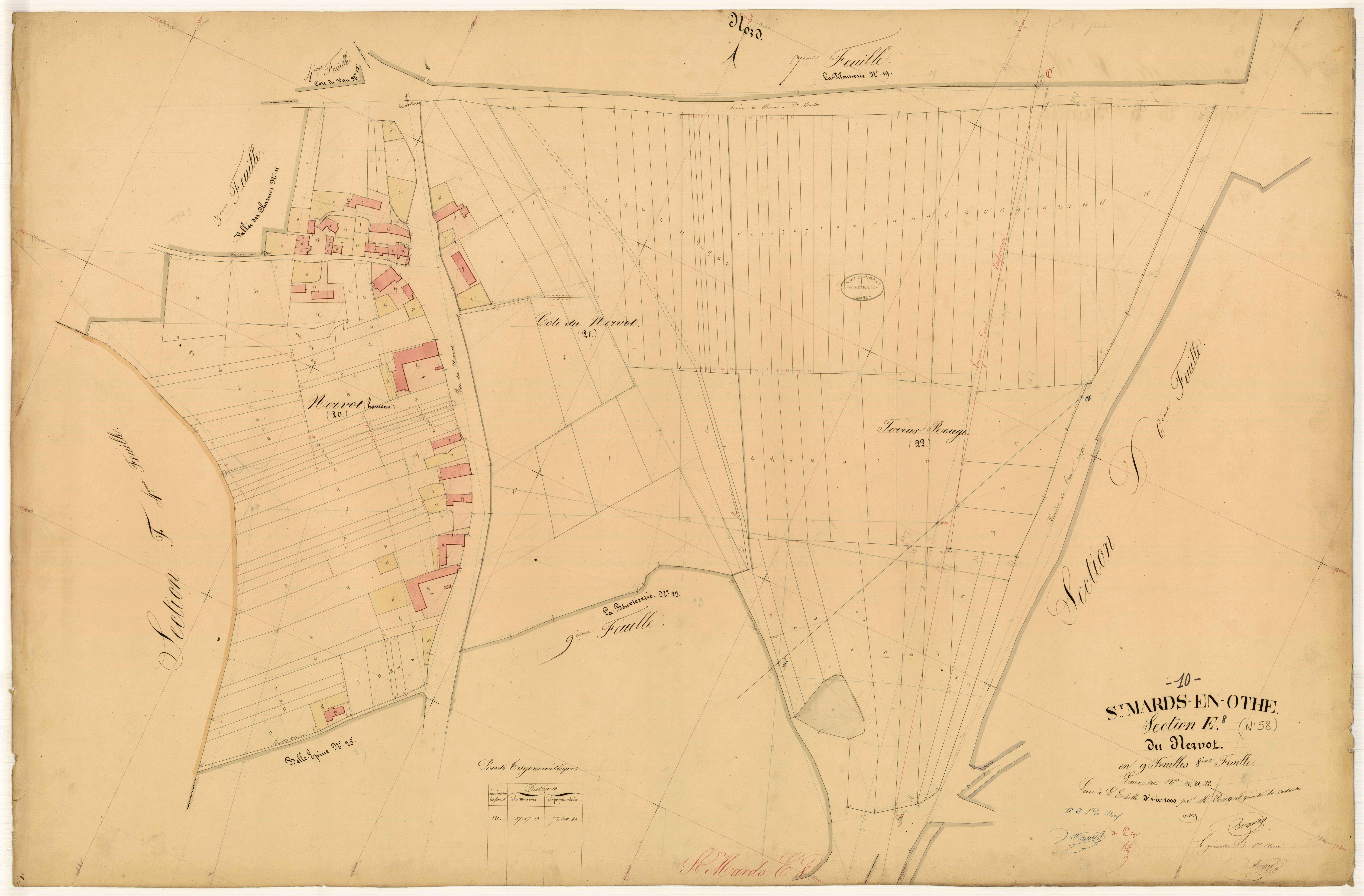 Saint-Mards-en-Othe, section E dite du Mervol, feuille n° 8