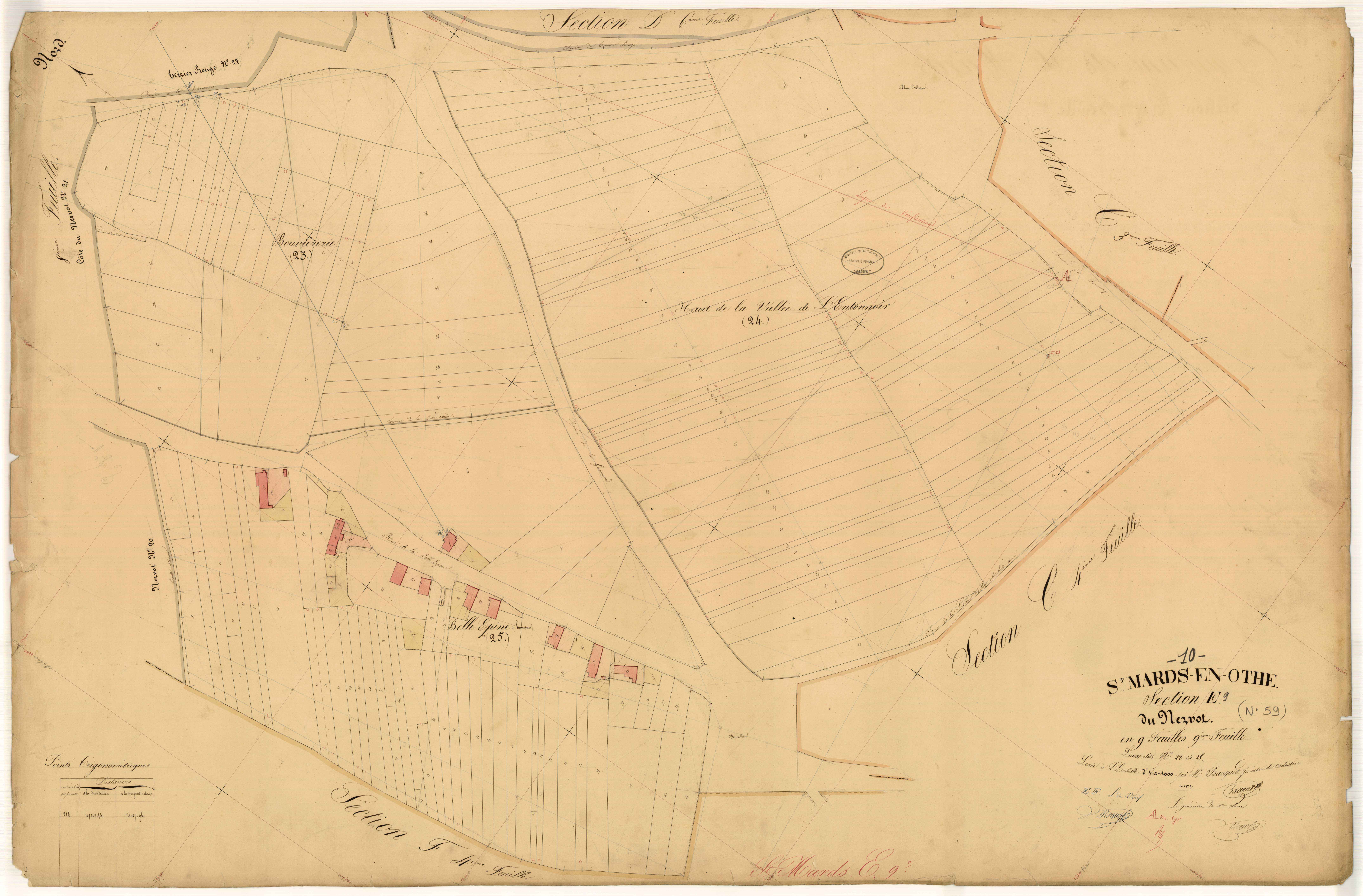 Saint-Mards-en-Othe, section E dite du Mervol, feuille n° 9