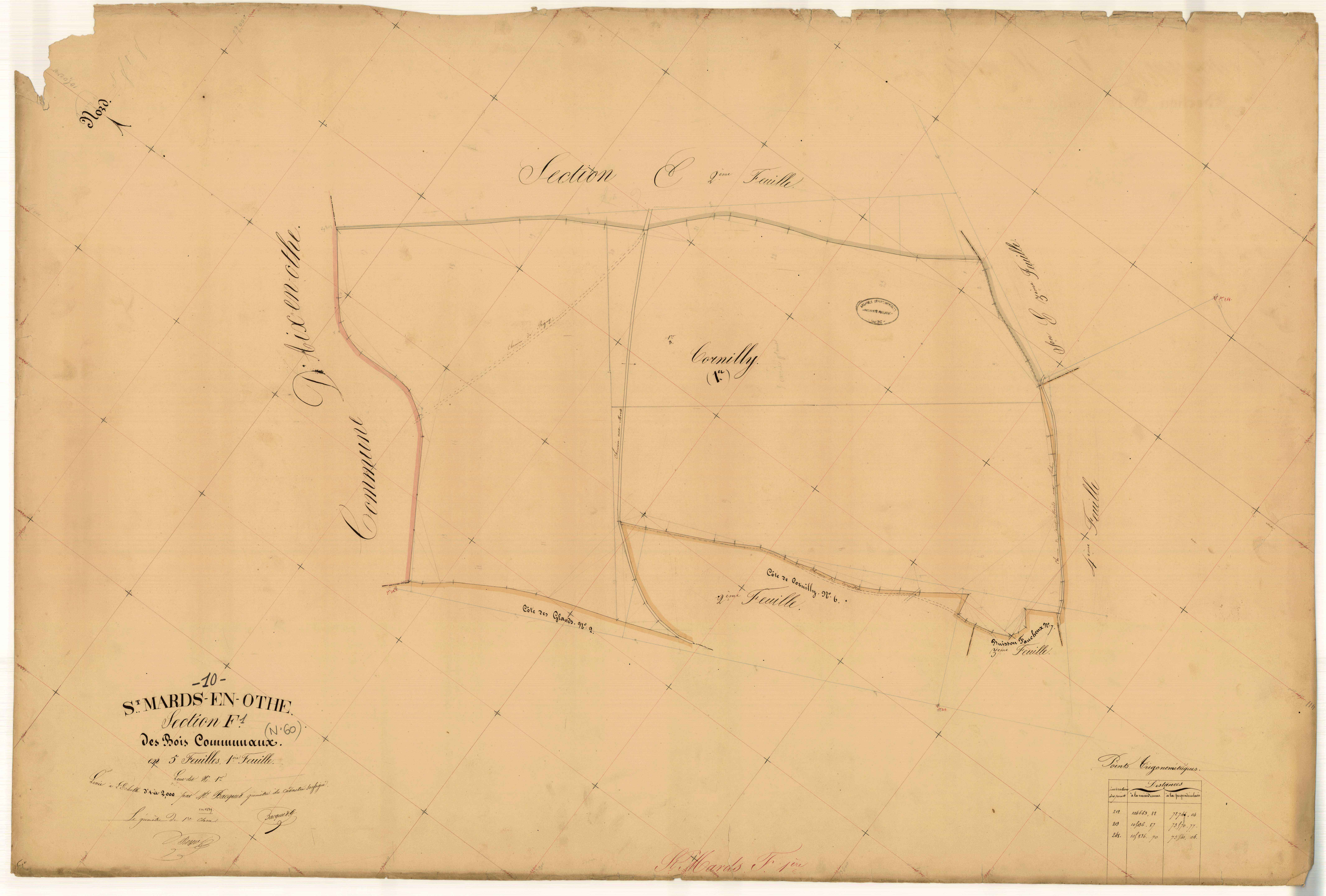 Saint-Mards-en-Othe, section F dite des Bois Communaux, feuille n° 1