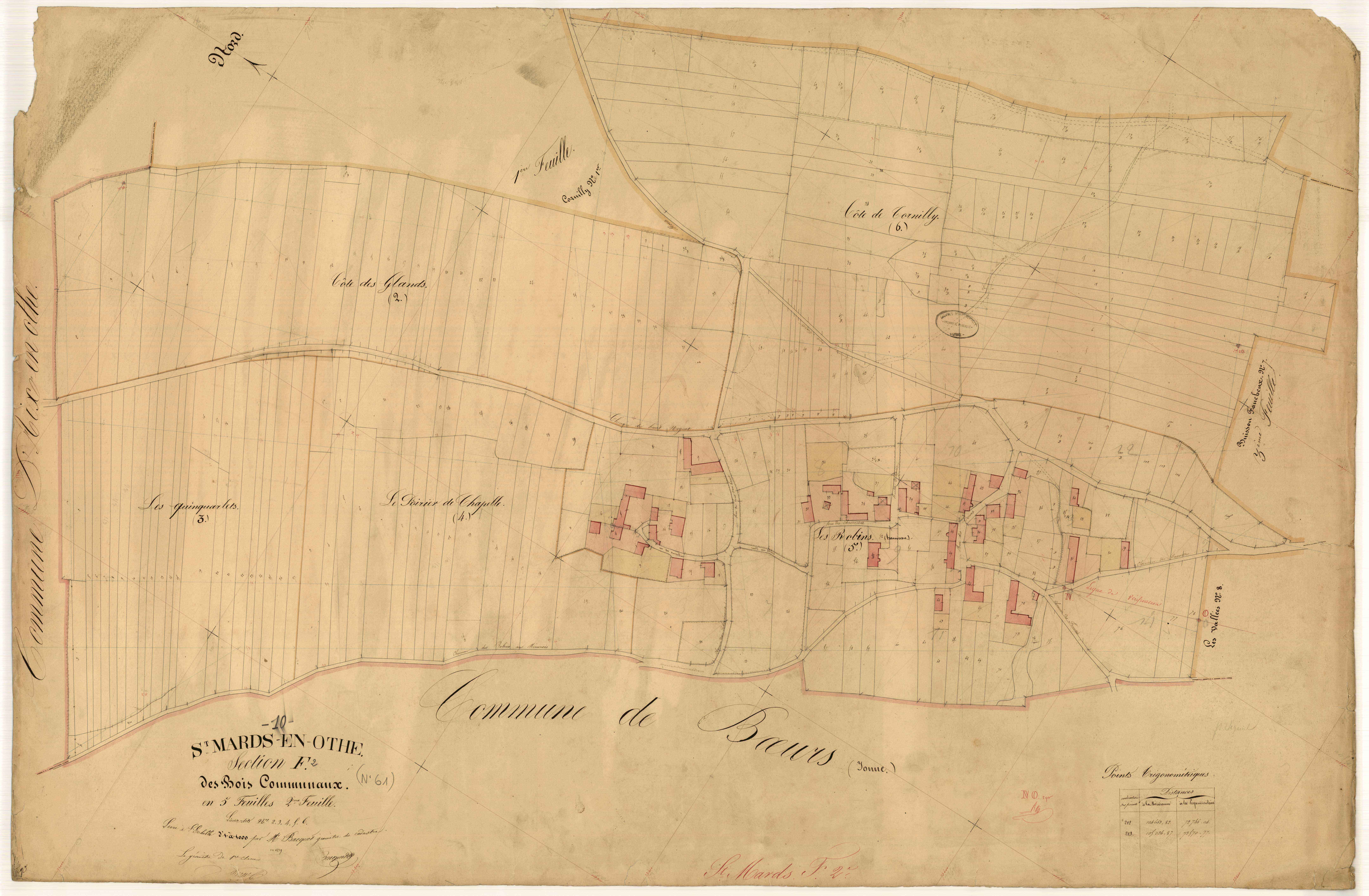 Saint-Mards-en-Othe, section F dite des Bois Communaux, feuille n° 2