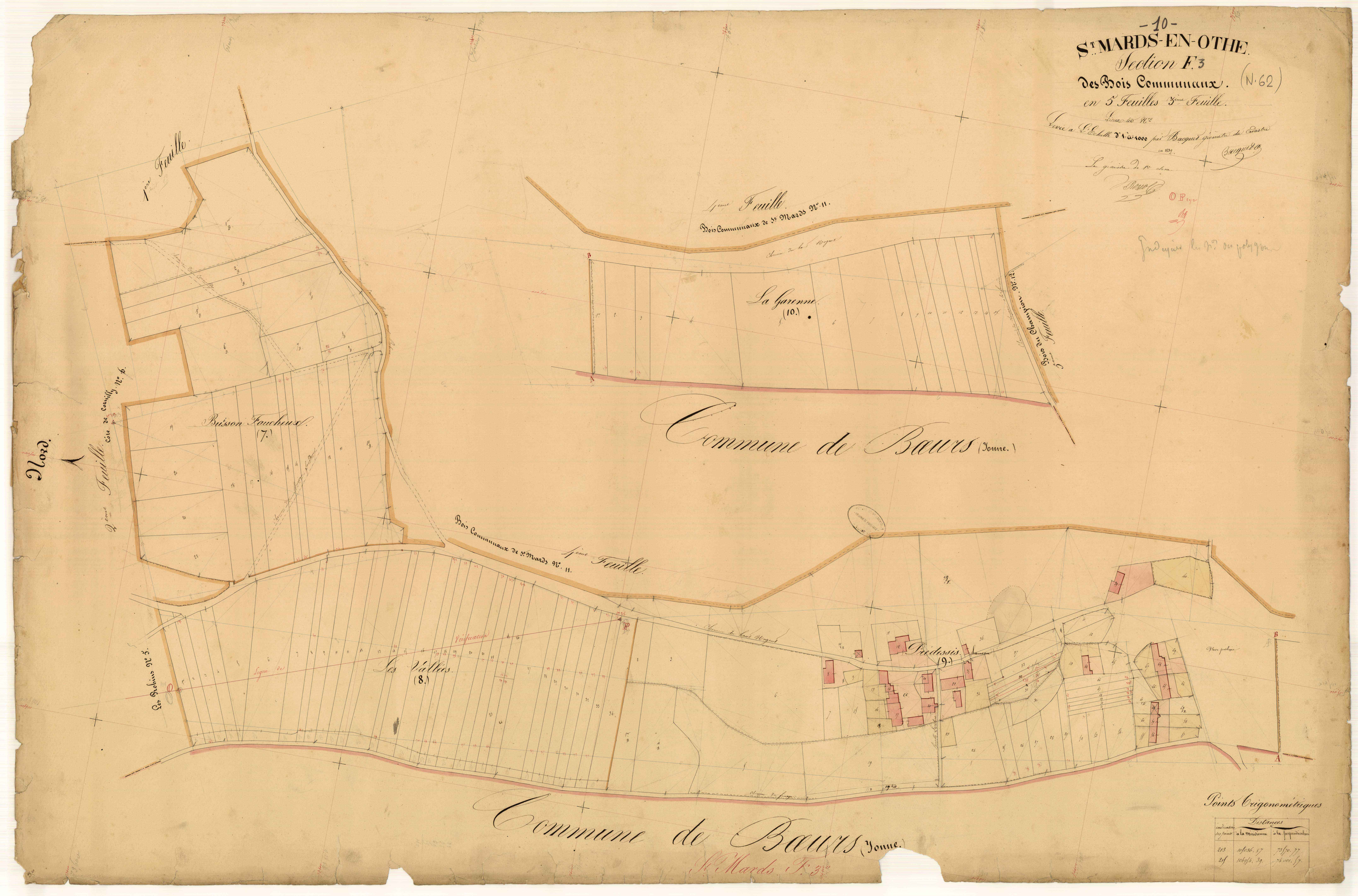 Saint-Mards-en-Othe, section F dite des Bois Communaux, feuille n° 3