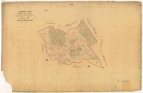 Saint-Mards-en-Othe, tableau d'assemblage section A dite des Vaucouards