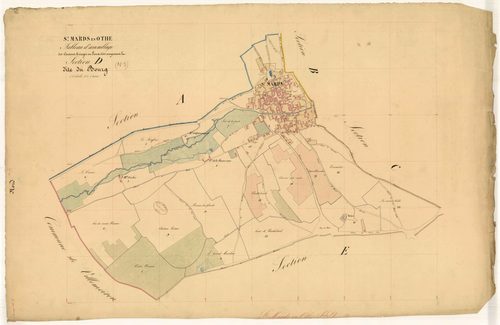 Saint-Mards-en-Othe, tableau d'assemblage section D dite du Bourg