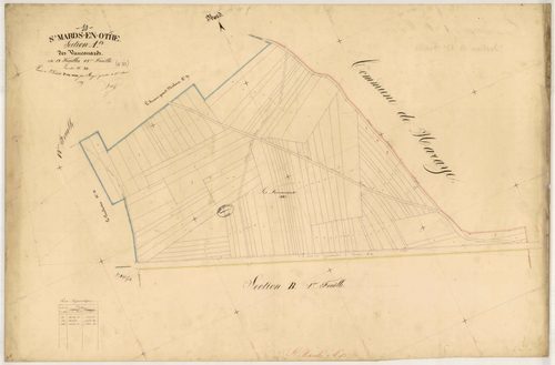 Saint-Mards-en-Othe, section A dite des Vaucouards, feuille n° 13