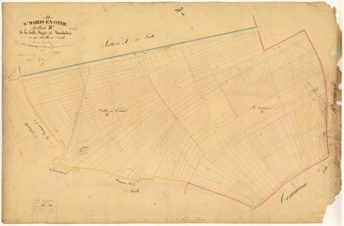 Saint-Mards-en-Othe, section B dite de la Belle Fayte et Vaubadon, feuille n° 1