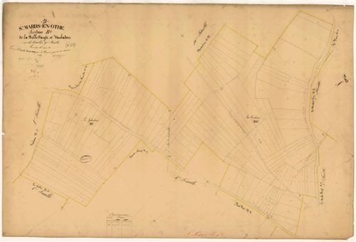Saint-Mards-en-Othe, section B dite de la Belle Fayte et Vaubadon, feuille n° 9
