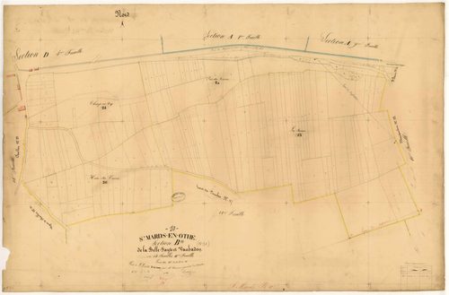 Saint-Mards-en-Othe, section B dite de la Belle Fayte et Vaubadon, feuille n° 11