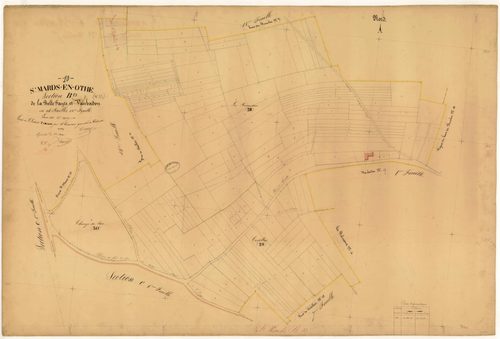 Saint-Mards-en-Othe, section B dite de la Belle Fayte et Vaubadon, feuille n° 13