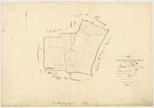 Saint-Martin-de-Bossenay, section B dite de l'homme mort ou voie de pu, feuille n° 2 bis