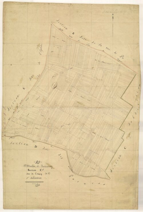 Saint-Martin-de-Bossenay, section C dite de l'Etang, feuille n° 1