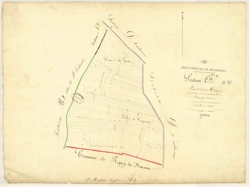 Saint-Martin-de-Bossenay, section C dite de l'Etang, feuille n° 2 bis