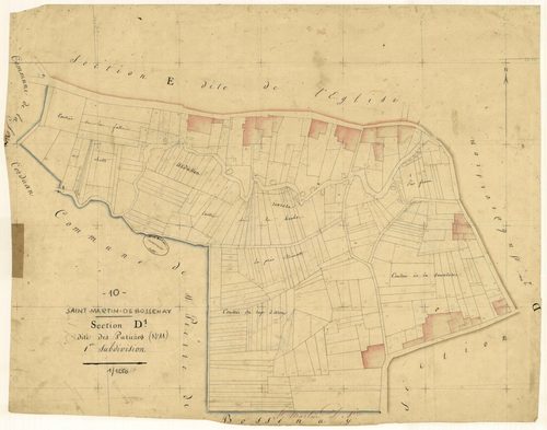Saint-Martin-de-Bossenay, section D dite des Pâtures, feuille n° 1