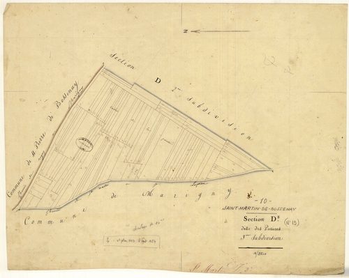 Saint-Martin-de-Bossenay, section D dite des Pâtures, feuille n° 3