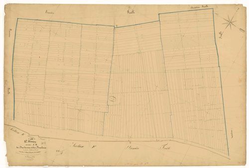 Sainte-Maure, section A dite du bas de veau et des beaulieux, feuille n° 4, parcelles n° 1966-2318