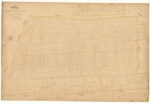 Sainte-Maure, section B dite des Gallas et des terres aux renards, feuille n° 5, parcelles n° 2327-3736