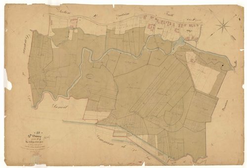 Sainte-Maure, section D dite du Village et des Prés, feuille n° 1, parcelles n° 1-447