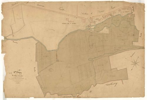 Sainte-Maure, section D dite du Village et des Prés, feuille n° 2, parcelles n° 448-776