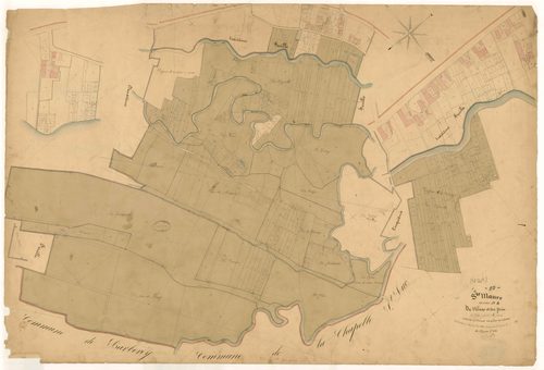 Sainte-Maure, section D dite du Village et des Prés, feuille n° 4, parcelles n° 990-1320