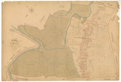 Sainte-Maure, section D dite du Village et des Prés, feuille n° 5, parcelles n° 1321-2096