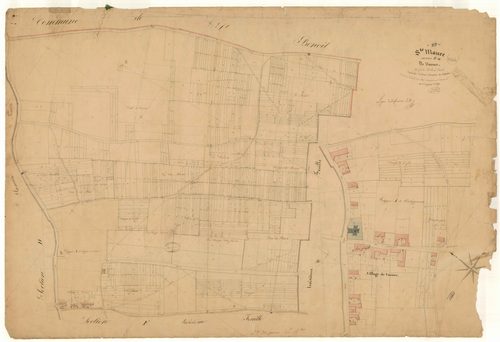 Sainte-Maure, section E dite de Vannes, feuille n° 4, parcelles n° 1492-2227