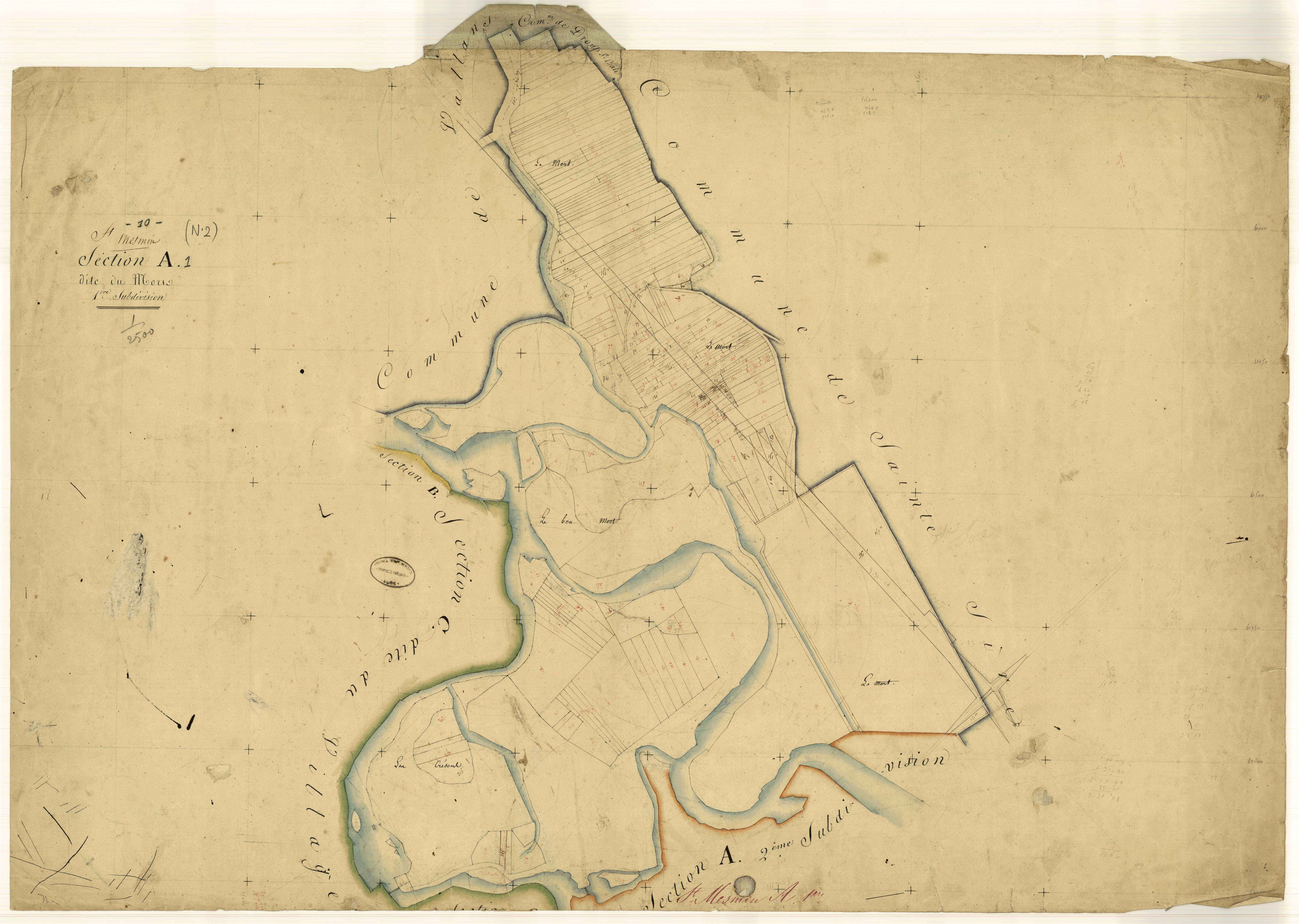 Saint-Mesmin, section A dite du Mort, feuille n° 1
