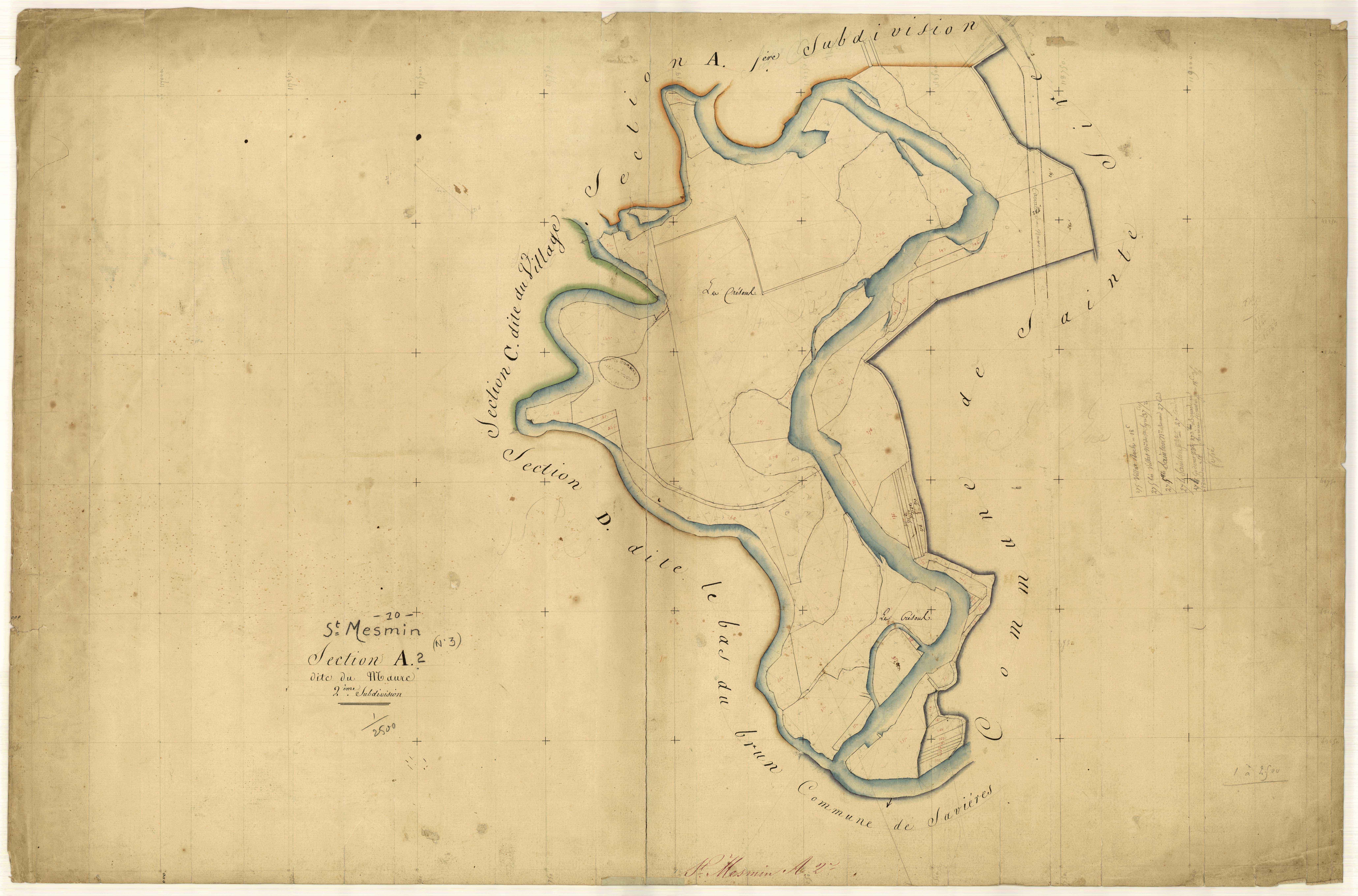 Saint-Mesmin, section A dite du Maüre, feuille n° 2