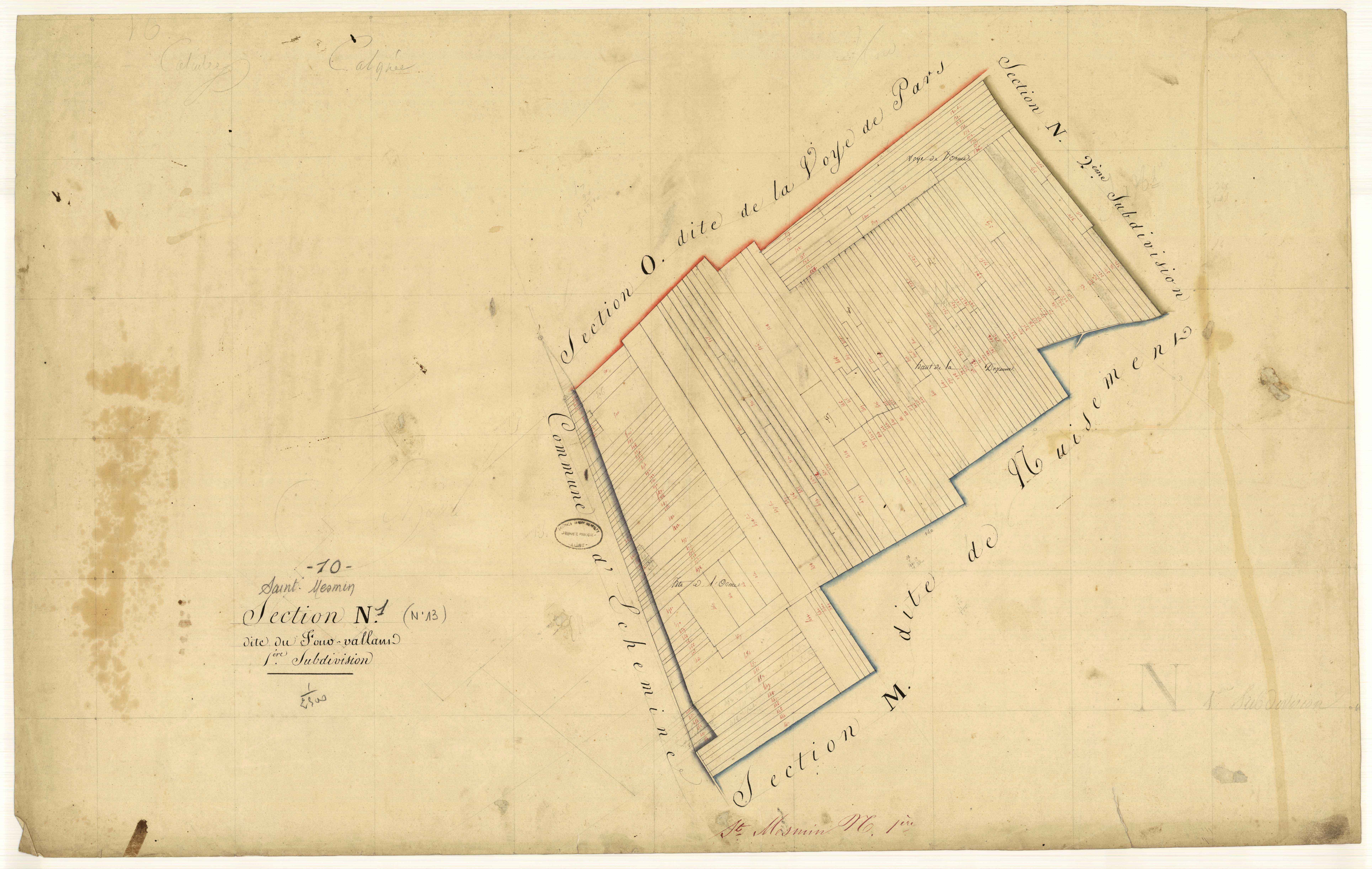 Saint-Mesmin, section N dite du Fai-Vallant, feuille n° 1