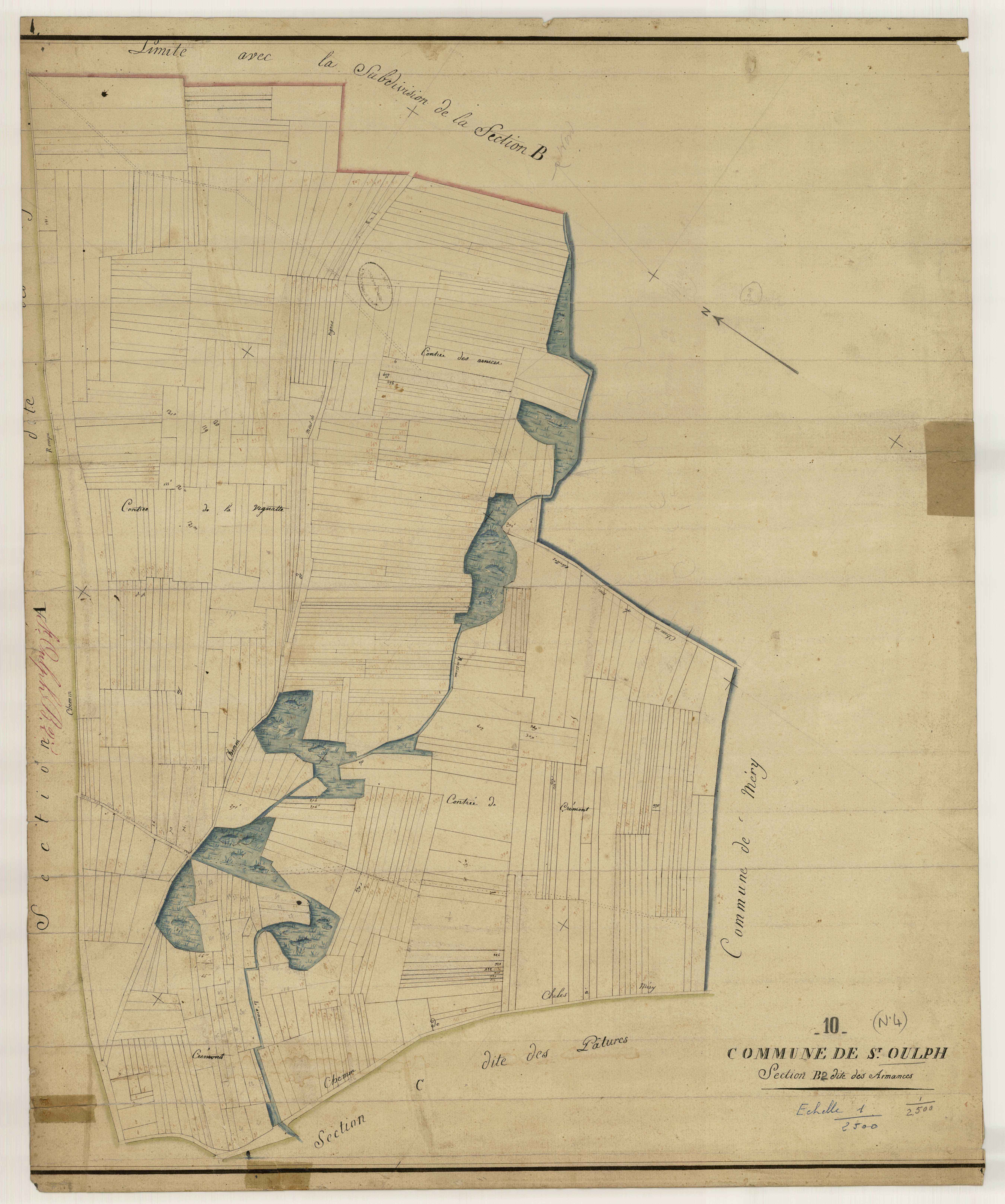 Saint-Oulph, section B dite des Armances, feuille n° 2