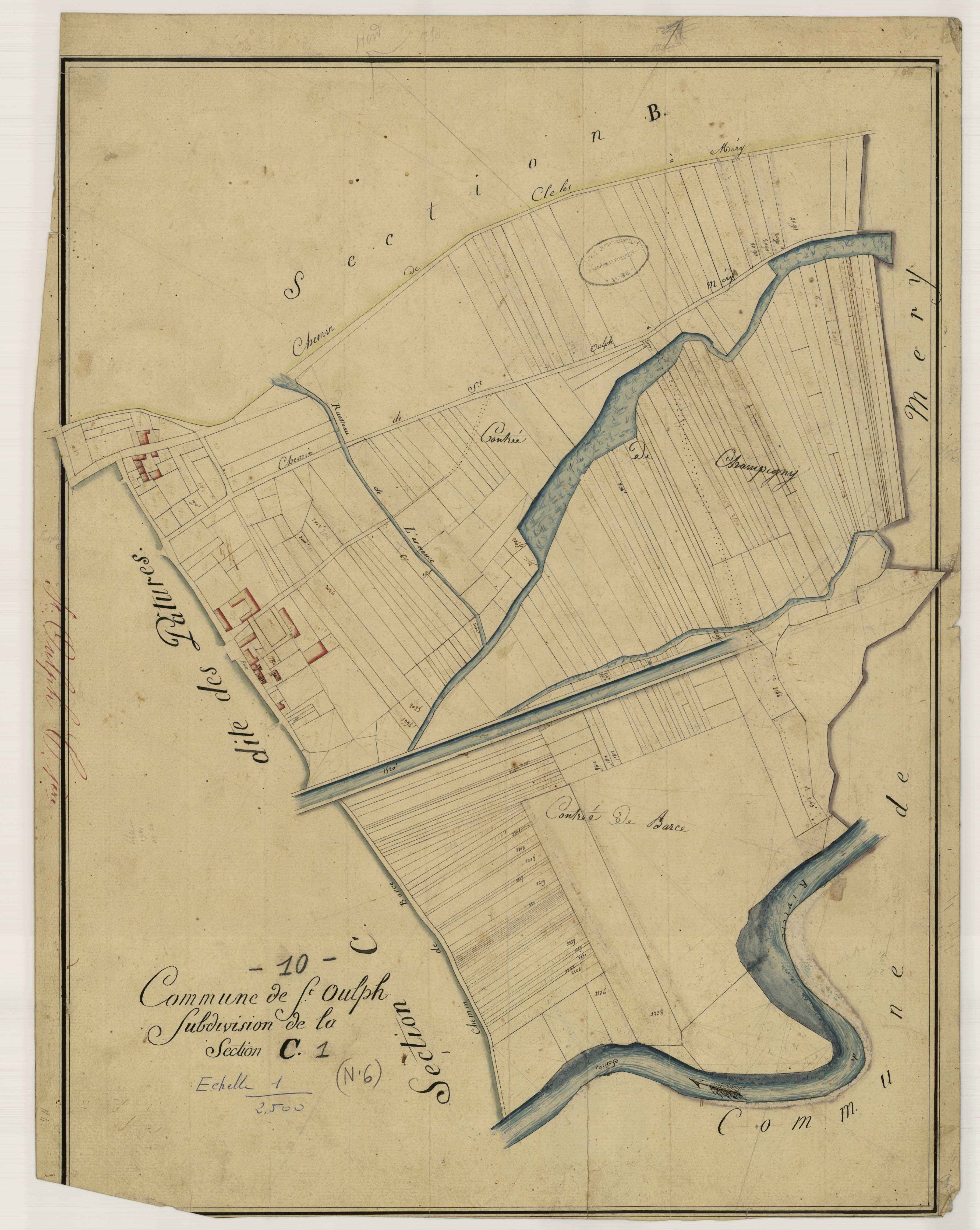 Saint-Oulph, section C dite des Pâtures, feuille n° 1
