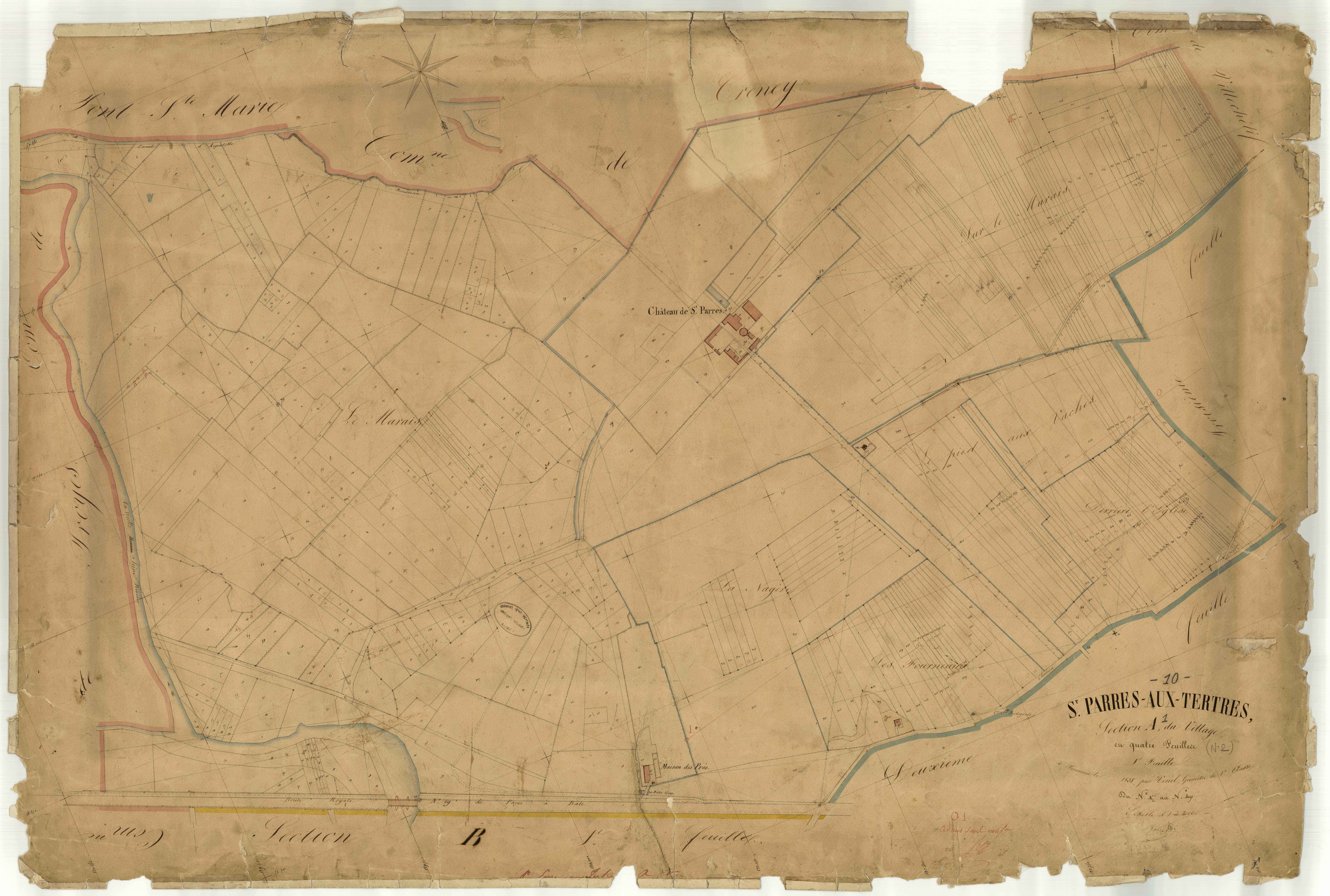 Saint-Parres-aux-Tertres, section A dite du Village, feuille n° 1, parcelles n° 1-417