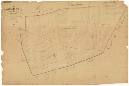 Saint-Parres-aux-Tertres, section A dite du Village, feuille n° 3, parcelles n° 624-804