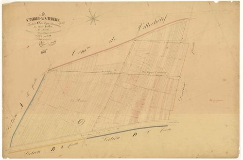 Saint-Parres-aux-Tertres, section C dite des Vignes Courteaux, feuille n° 1, parcelles n° 1-188