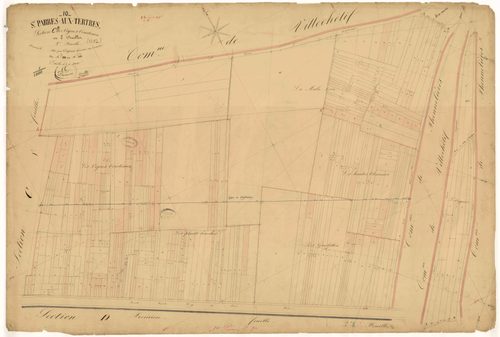Saint-Parres-aux-Tertres, section C dite des Vignes Courteaux, feuille n° 2, parcelles n° 189-516