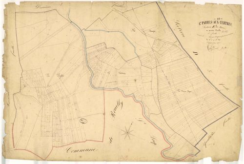 Saint-Parres-aux-Tertres, section E dite de Baire, feuille n° 1, parcelles n° 1-309