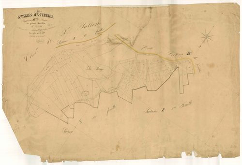 Saint-Parres-aux-Tertres, section E dite de Baire, feuille n° 4, parcelles n° 978-1068