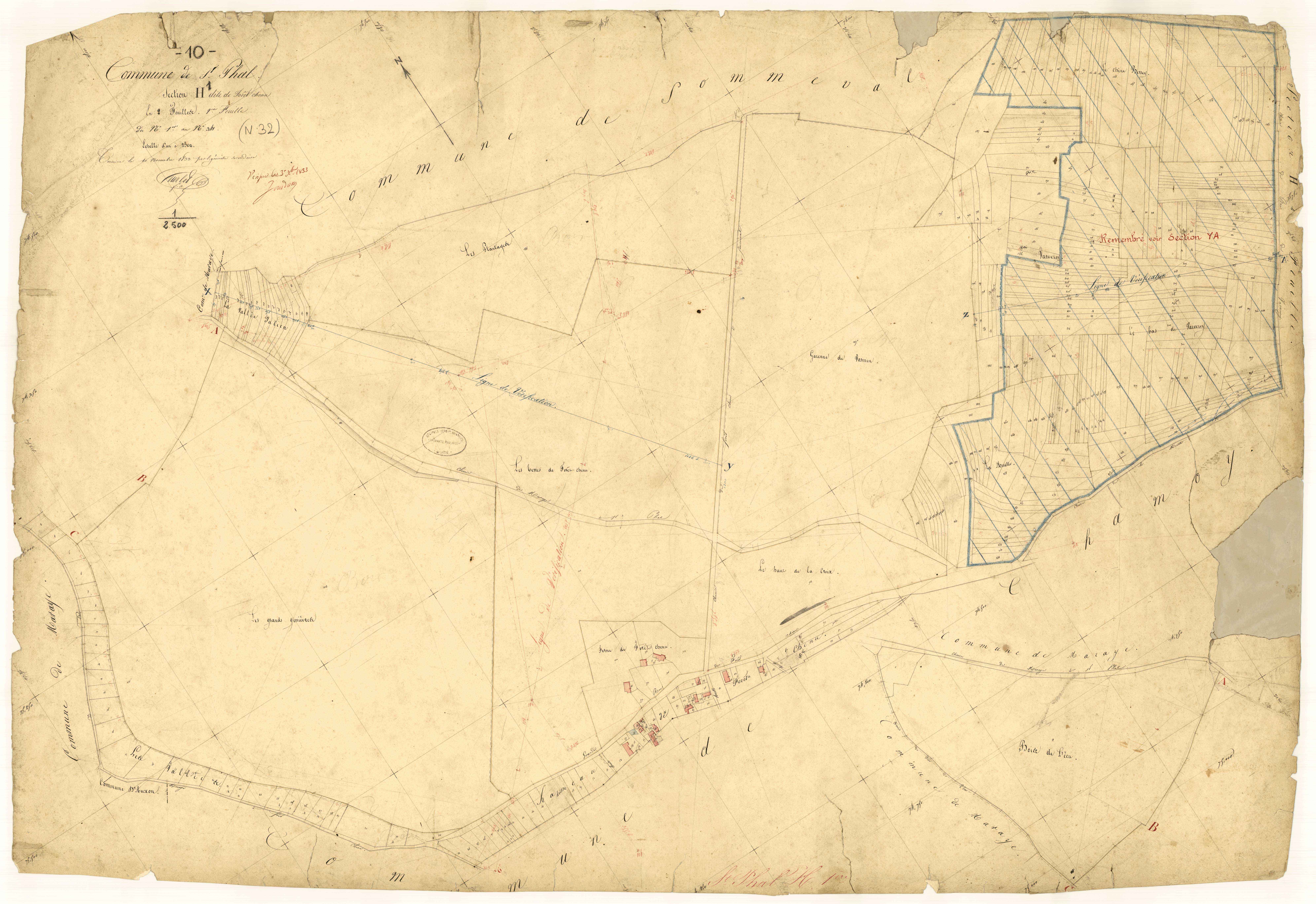 Saint-Phal, section H dite de Forêt Che, feuille n° 1, parcelles n° 1-341