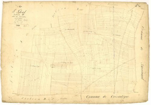 Saint-Phal, section A dite des Corrattes, feuille n° 2, parcelles n° 449-999