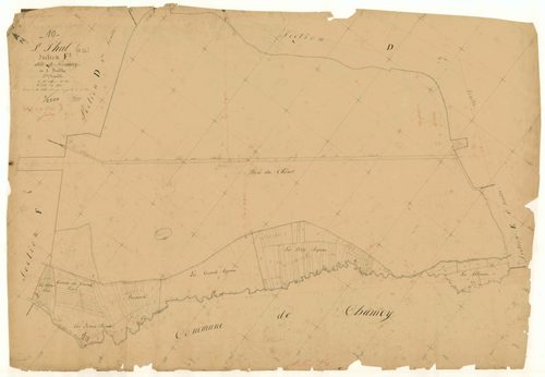 Saint-Phal, section F dite de Pirancey, feuille n° 5, parcelles n° 1216-1350