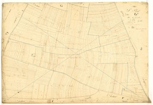 Saint-Phal, section G dite de Grésille, feuille n° 3, parcelles n° 560-879