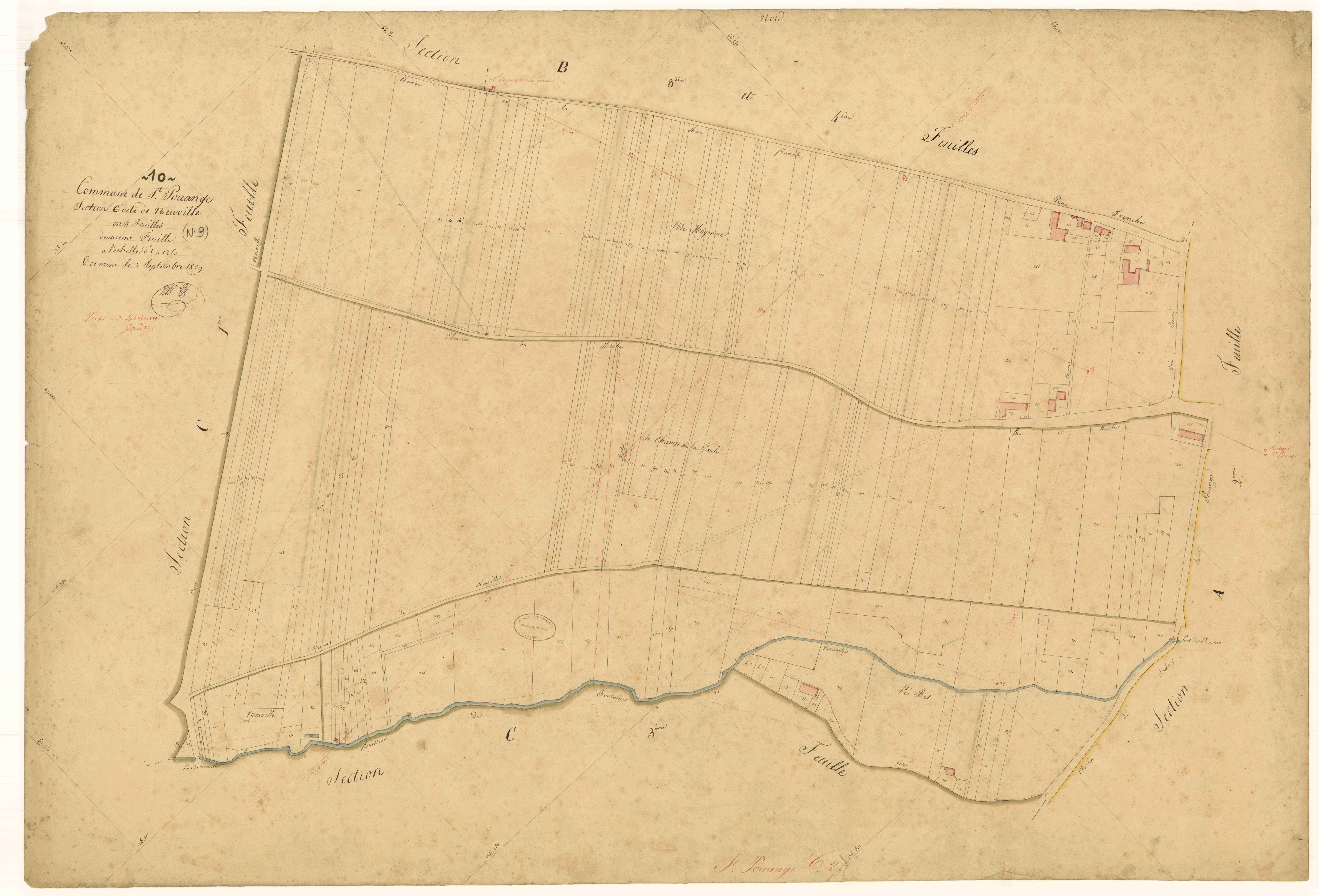 Saint-Pouange, section C dite de Neuville, feuille n° 2