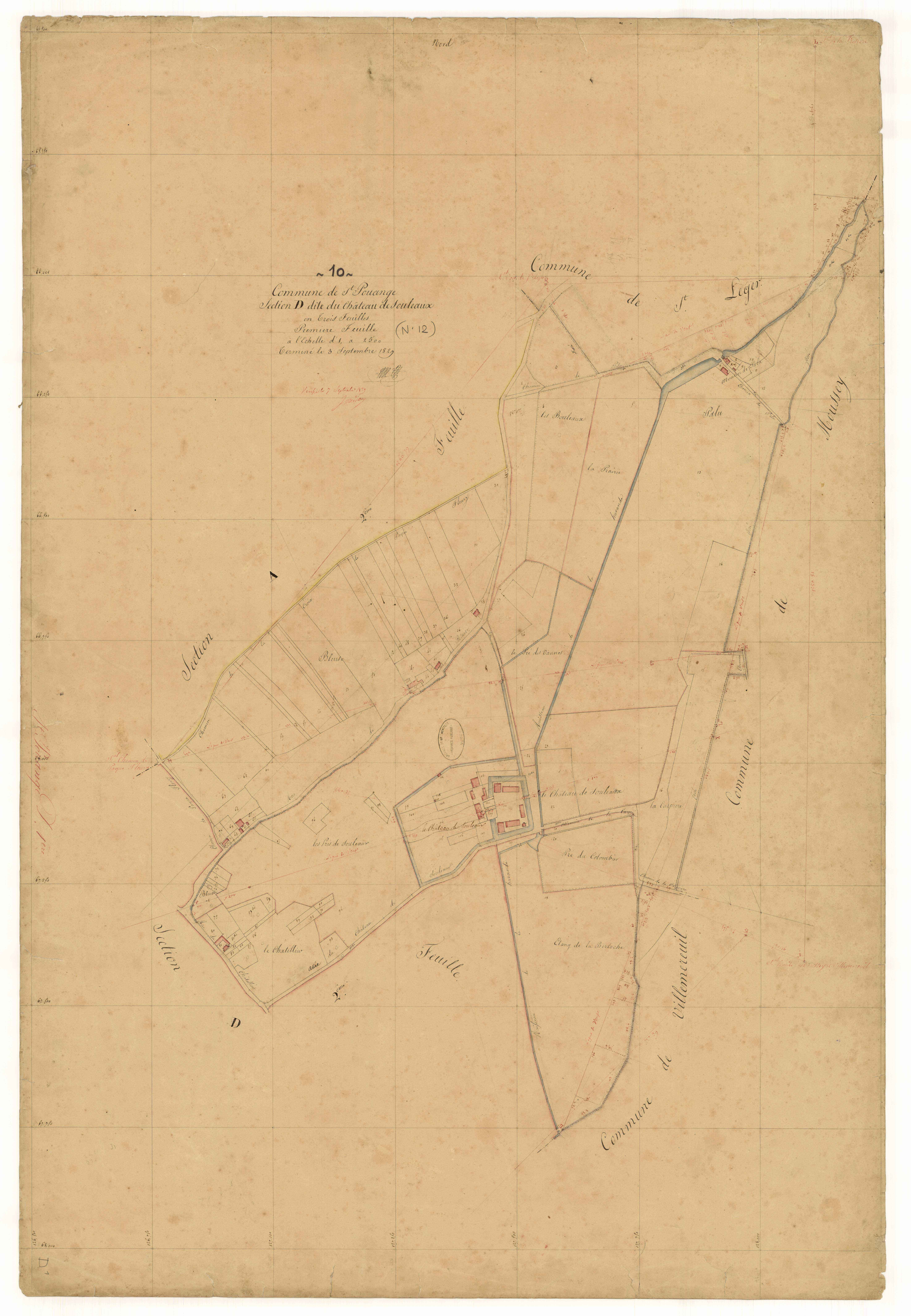 Saint-Pouange, section D dite du Château de Souleaux, feuille n° 1