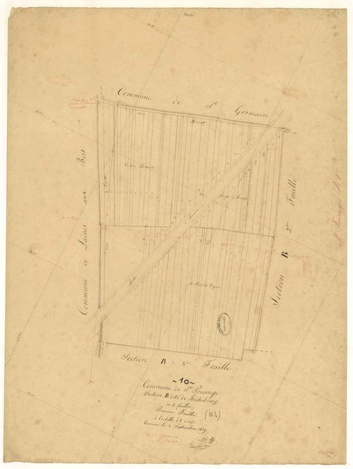 Saint-Pouange, section B dite de Richebourg, feuille n° 1