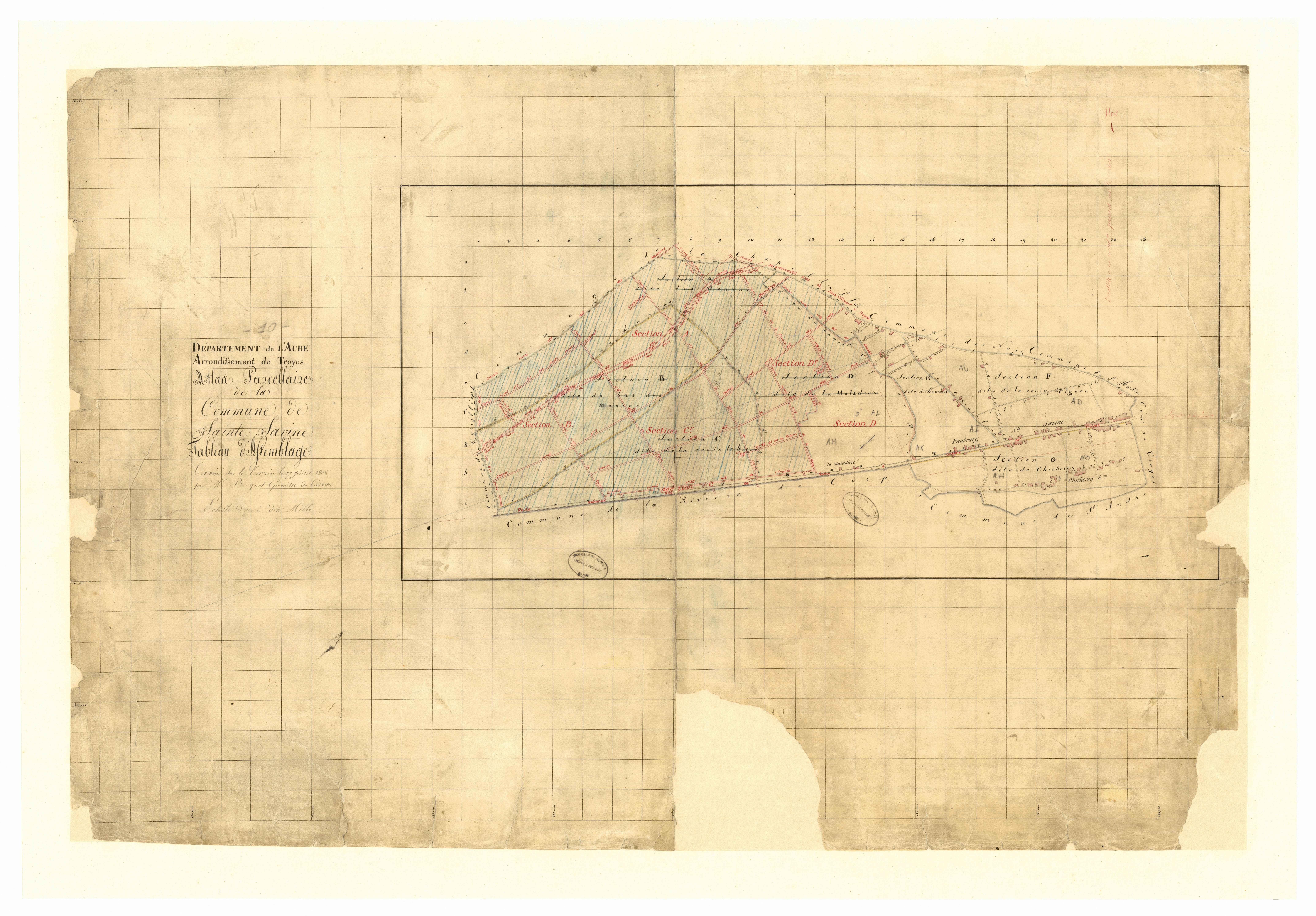 Sainte-Savine, tableau d'assemblage