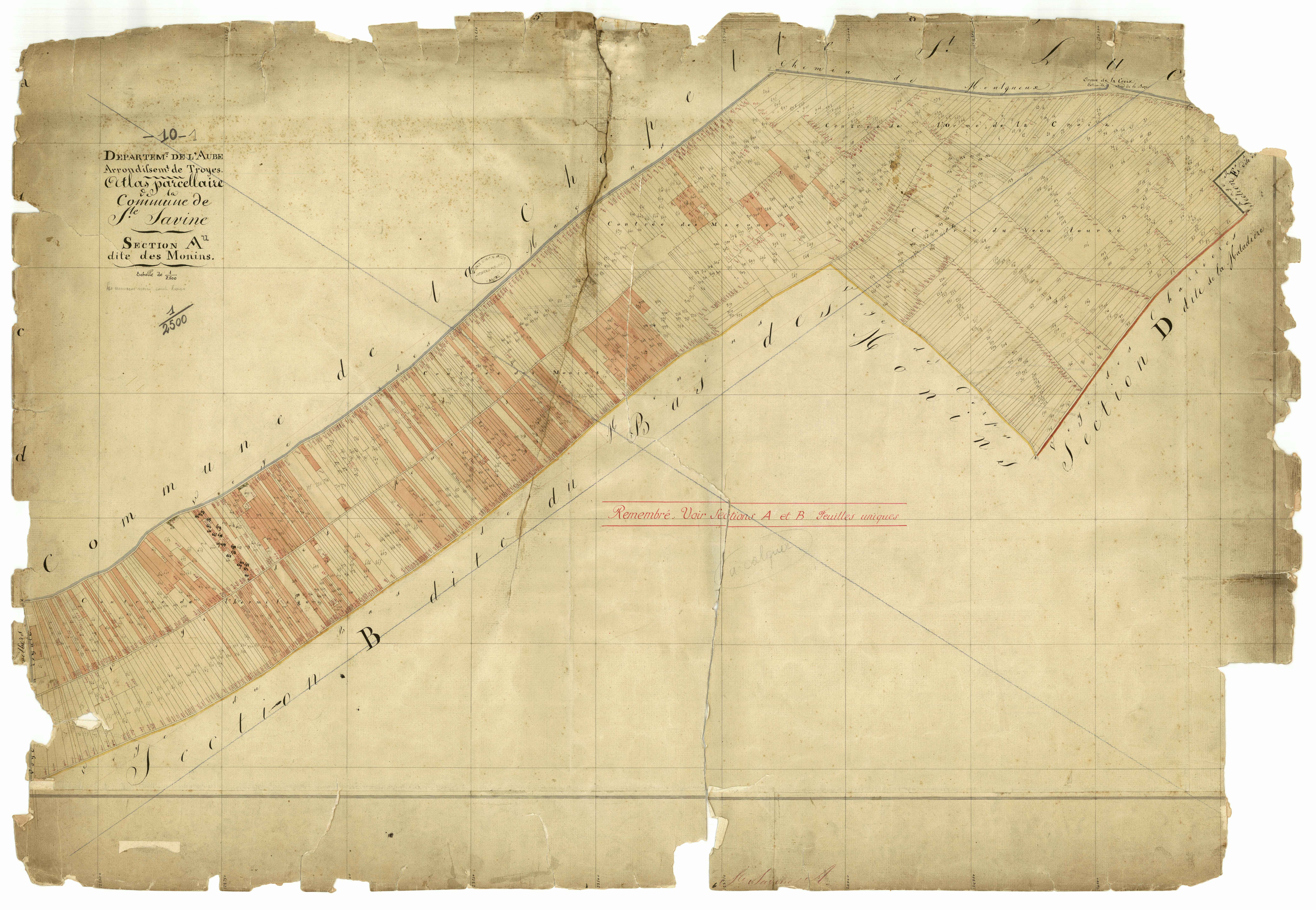 Sainte-Savine, section A dite des Monins