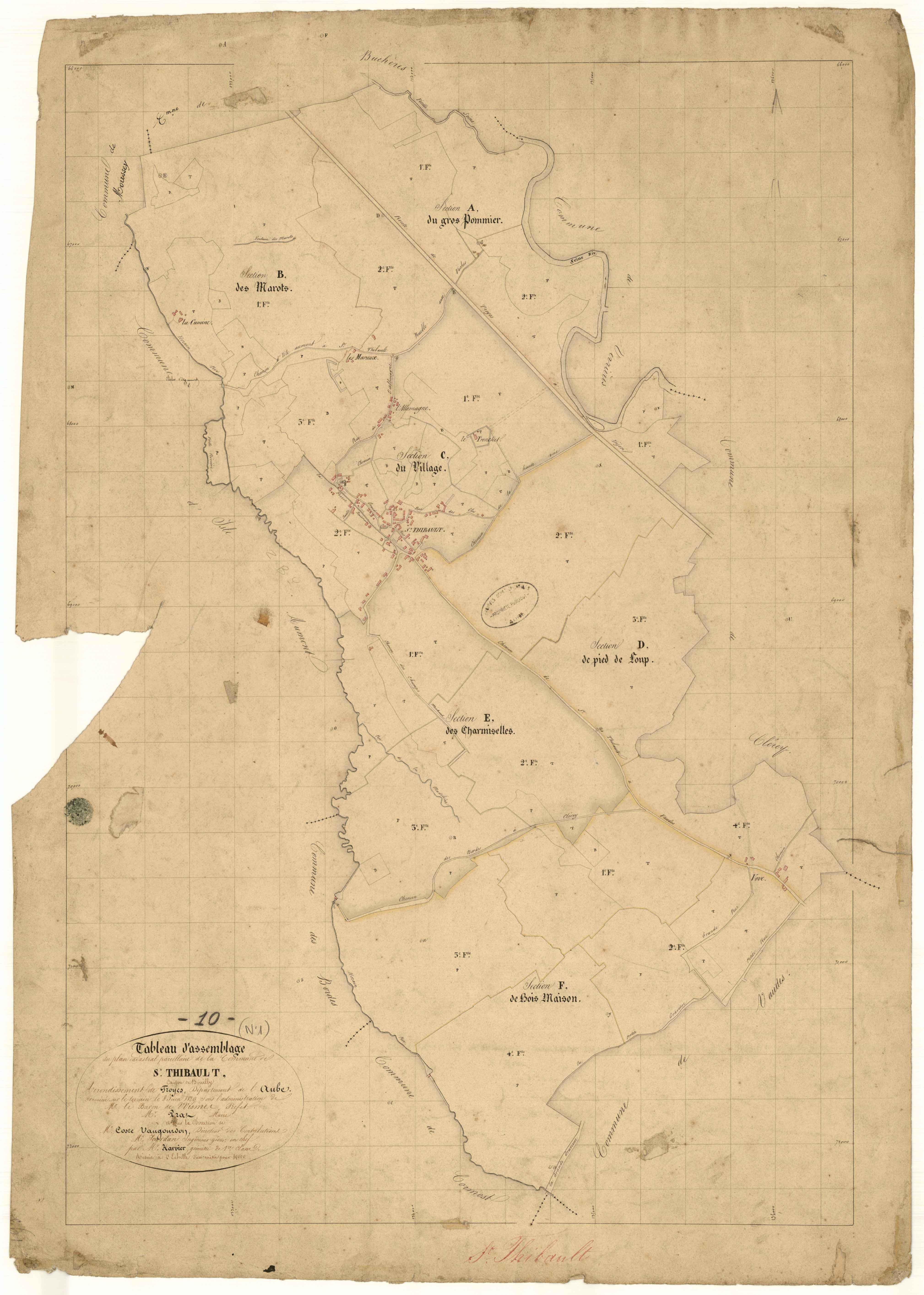 Saint-Thibault, tableau d'assemblage