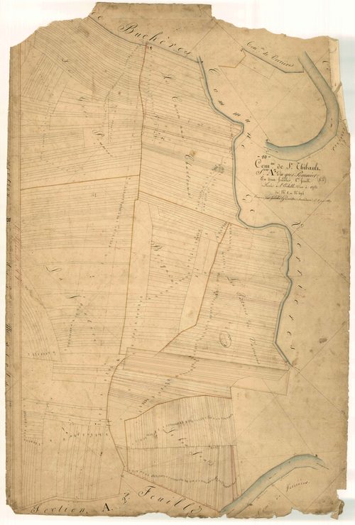 Saint-Thibault, section A dite du Gros Pommier, feuille n° 1, parcelles n°1-494